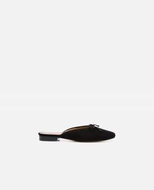 Bailarinas Flattered Malva Gamuza Zapatos Negros | EMXVG91635