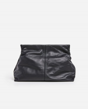 Bolsas Flattered Clay Clutch Cuero Accessories Negros | FMXUI45100