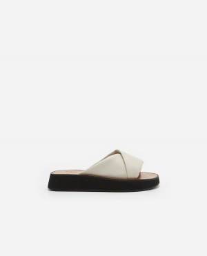 Sandalias Flattered Bea Cuero Zapatos Blancos | MXNZX99739