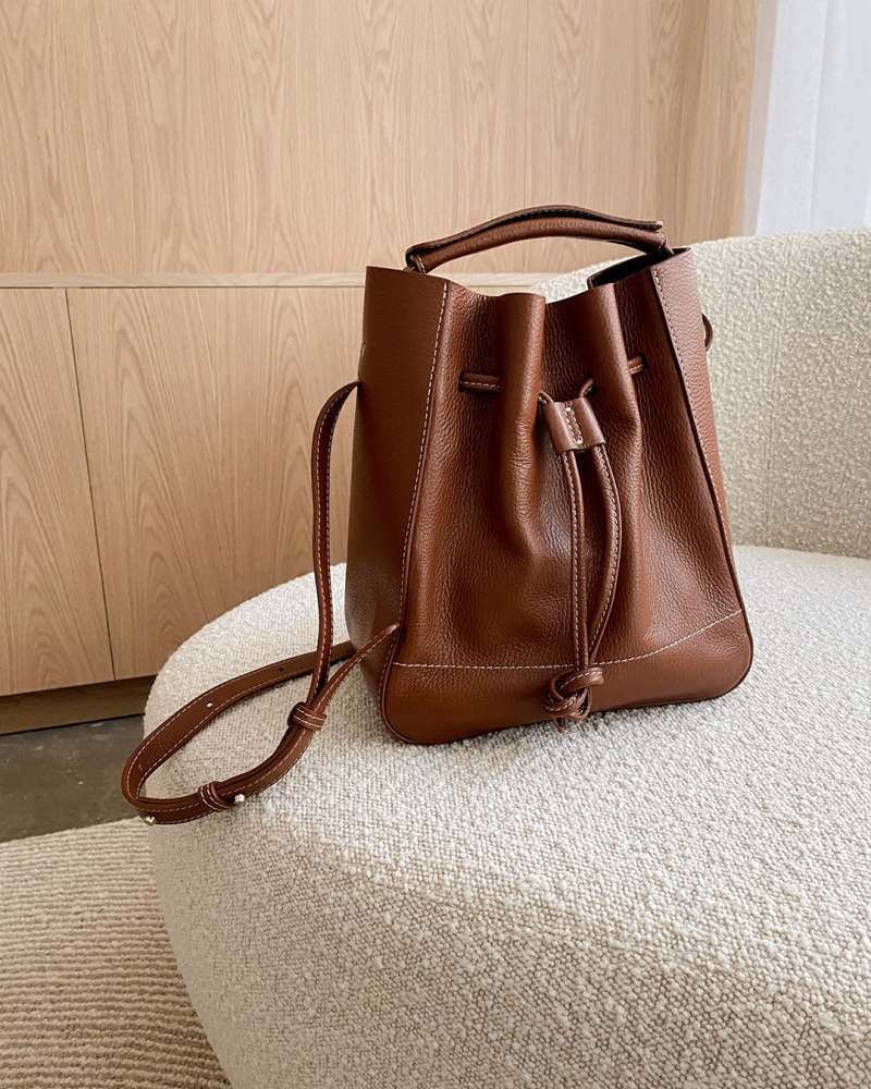 Bolsas Flattered Bo Bucket Bag Cuero Accessories Marrom | YMXGT68656