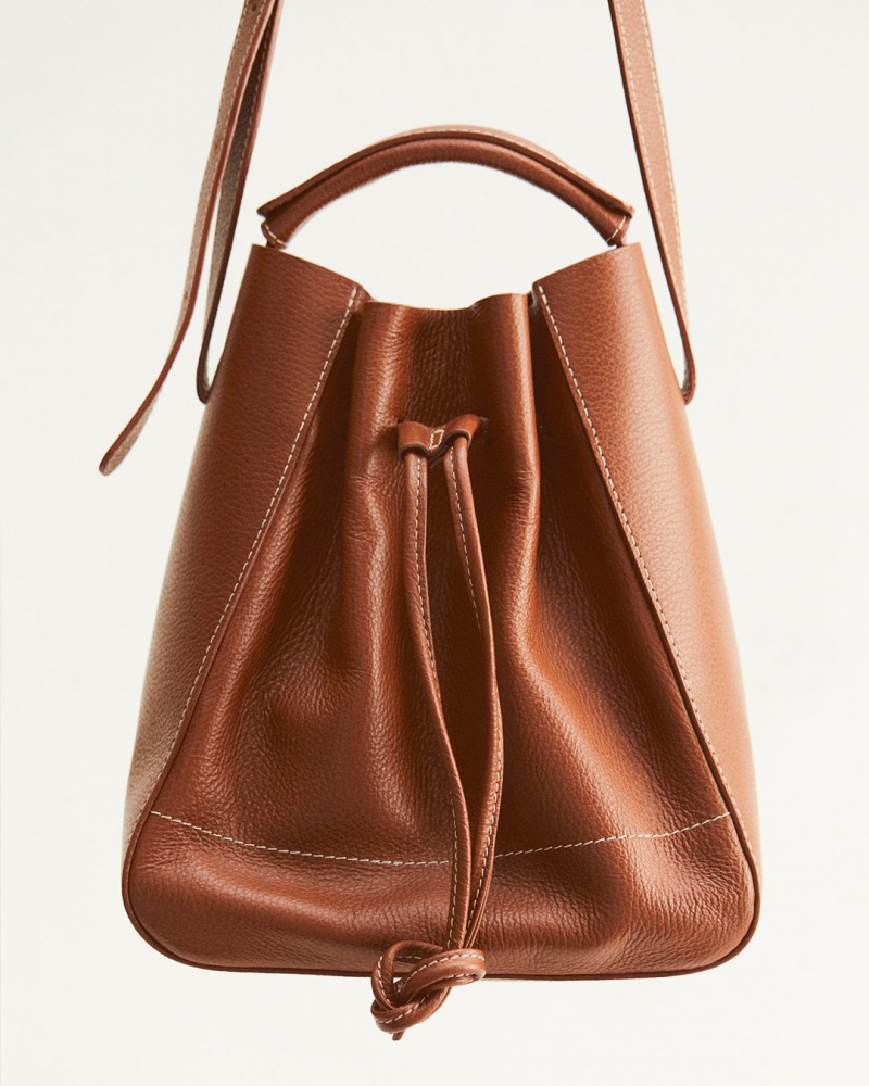 Bolsas Flattered Bo Bucket Bag Cuero Accessories Marrom | YMXGT68656