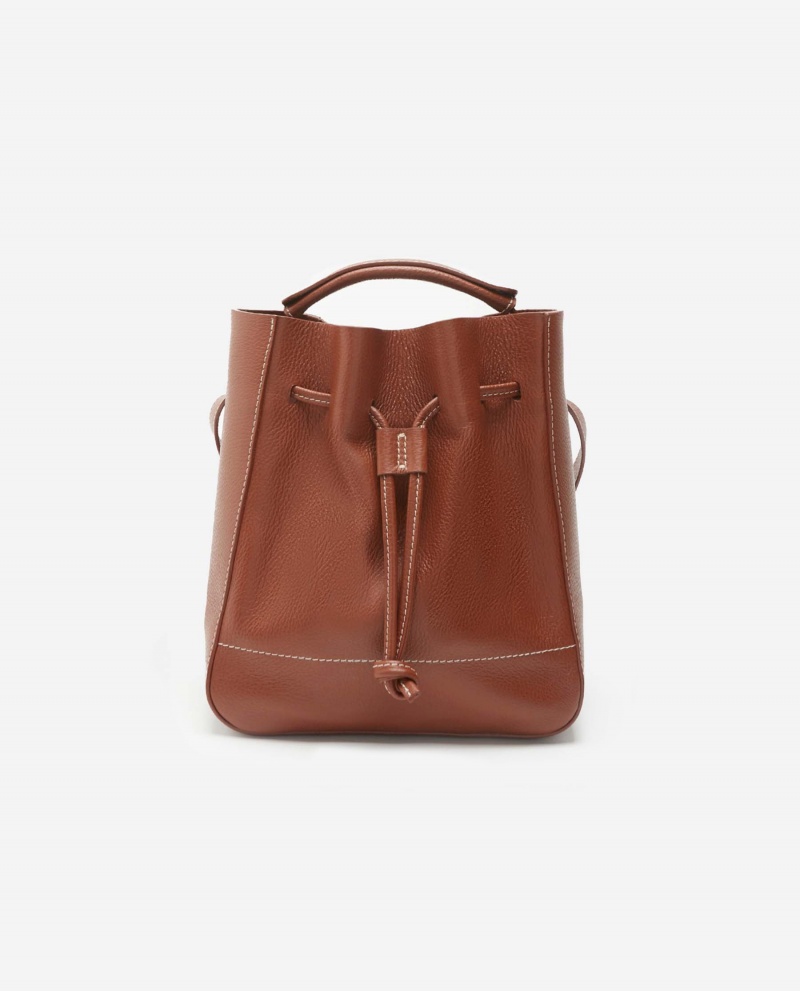 Bolsas Flattered Bo Bucket Bag Cuero Accessories Marrom | YMXGT68656