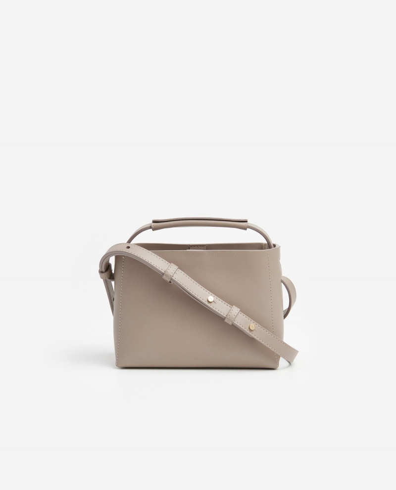 Bolsas Flattered Hedda Mini Handbag Cuero Accessories Grises Marrom | UMXND23148