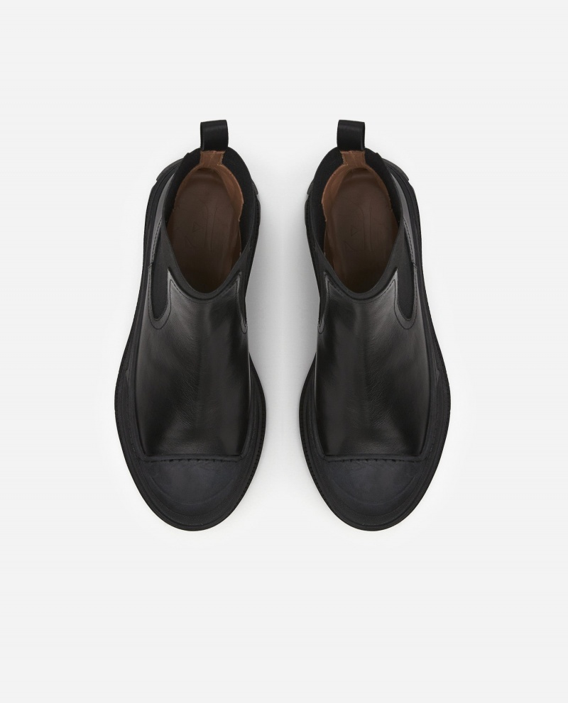 Botas Flattered Lena Cuero Zapatos Negros | FMXUI47645