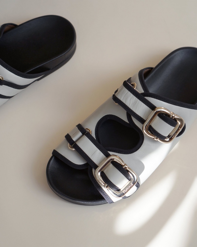 Sandalias Flattered Bono Cuero Zapatos Blancos | XMXBH94757