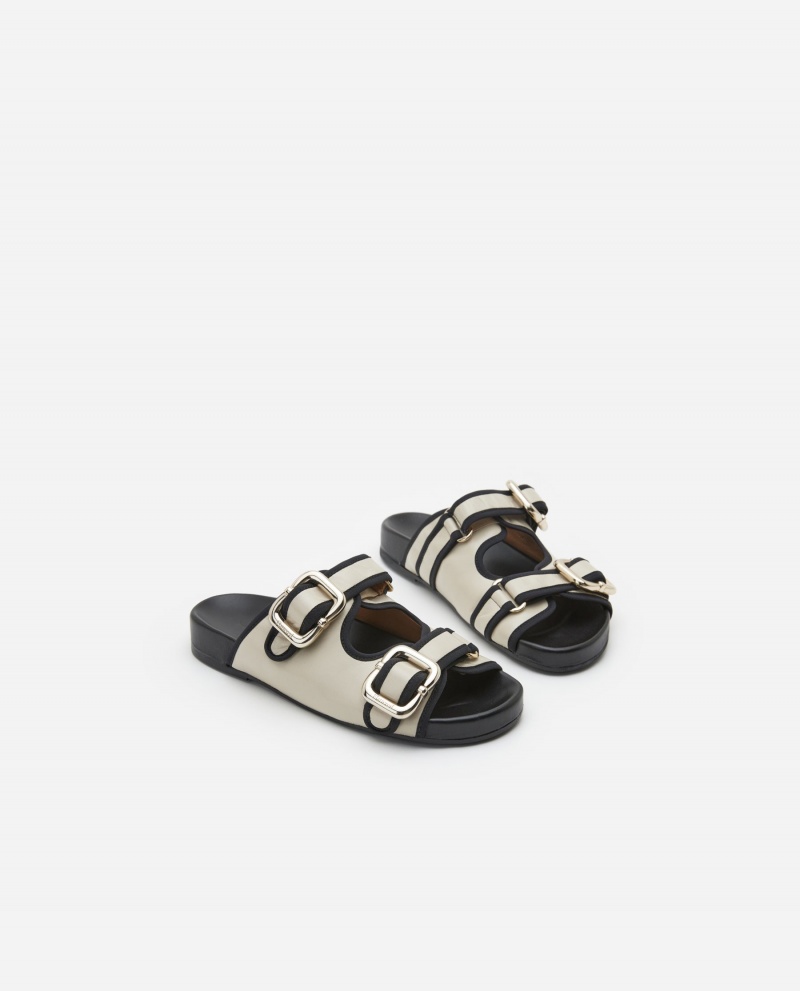 Sandalias Flattered Bono Cuero Zapatos Blancos | XMXBH94757
