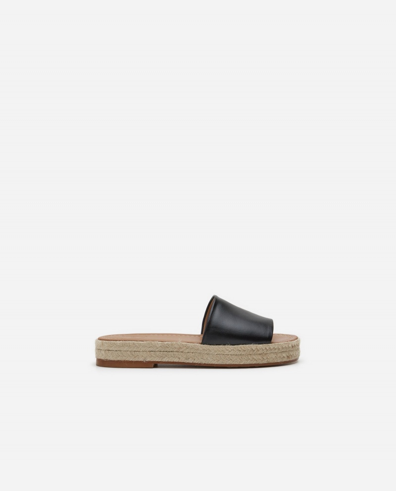 Sandalias Flattered Ellen Cuero Zapatos Negros | MXDFL12166