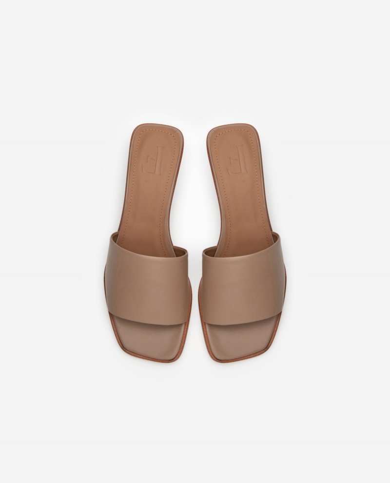Tacones Flattered Jody Cuero Zapatos Beige | XMXBH56468
