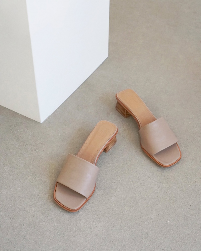 Tacones Flattered Jody Cuero Zapatos Beige | XMXBH56468
