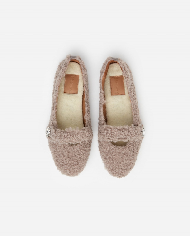 Zapatos Inside Flattered Norah Teddy Zapatos Grises Marrom | LMXTR90751